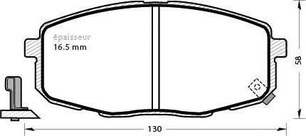 MGA 741 - Комплект спирачно феродо, дискови спирачки vvparts.bg