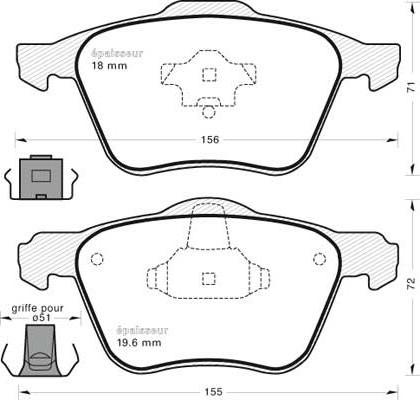 MGA 743 - Комплект спирачно феродо, дискови спирачки vvparts.bg