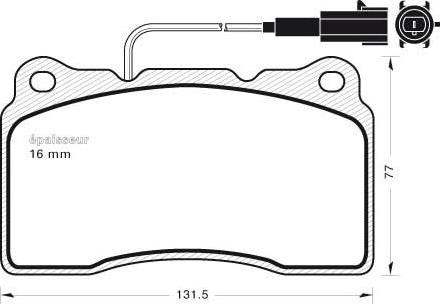 MGA 755 - Комплект спирачно феродо, дискови спирачки vvparts.bg