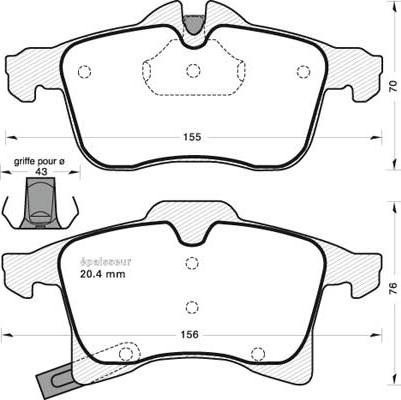 MGA 715 - Комплект спирачно феродо, дискови спирачки vvparts.bg