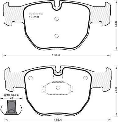 MGA 718 - Комплект спирачно феродо, дискови спирачки vvparts.bg