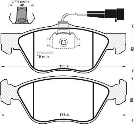 Remsa 2589.21 - Комплект спирачно феродо, дискови спирачки vvparts.bg