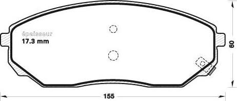 MGA 712 - Комплект спирачно феродо, дискови спирачки vvparts.bg