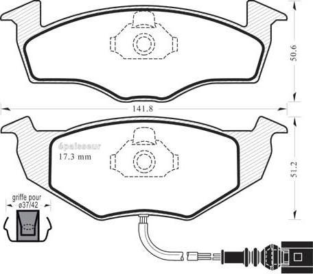 MGA 735 - Комплект спирачно феродо, дискови спирачки vvparts.bg