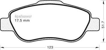 MGA 731 - Комплект спирачно феродо, дискови спирачки vvparts.bg