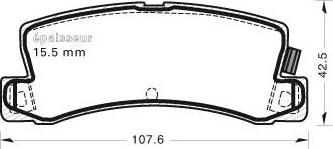 MGA 738 - Комплект спирачно феродо, дискови спирачки vvparts.bg