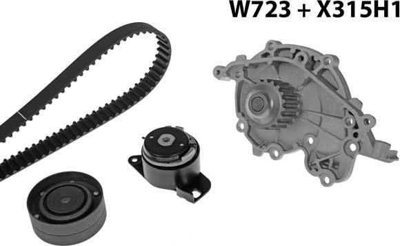 MGA 723K1 - Водна помпа+ к-кт ангренажен ремък vvparts.bg