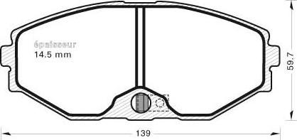 MGA 774 - Комплект спирачно феродо, дискови спирачки vvparts.bg