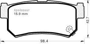 OEMparts MP-3626 - Комплект спирачно феродо, дискови спирачки vvparts.bg