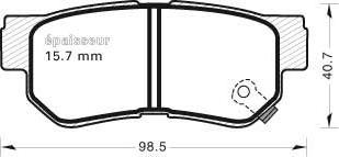 MGA 770 - Комплект спирачно феродо, дискови спирачки vvparts.bg