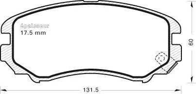 MGA 771 - Комплект спирачно феродо, дискови спирачки vvparts.bg