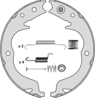 MGA M907R - Комплект спирачна челюст, ръчна спирачка vvparts.bg