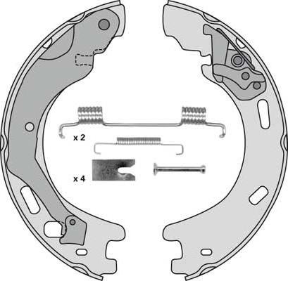 MGA M934R - Комплект спирачна челюст, ръчна спирачка vvparts.bg