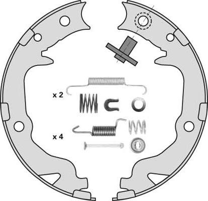 MGA M921R - Комплект спирачна челюст, ръчна спирачка vvparts.bg