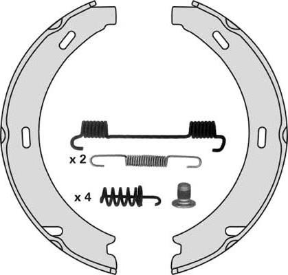 MGA M697R - Комплект спирачна челюст, ръчна спирачка vvparts.bg