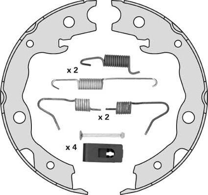 MGA M890R - Комплект спирачна челюст, ръчна спирачка vvparts.bg