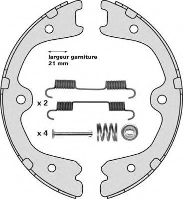 MGA M891R - Комплект спирачна челюст, ръчна спирачка vvparts.bg