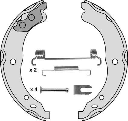 MGA M845R - Комплект спирачна челюст, ръчна спирачка vvparts.bg