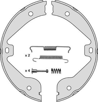 MGA M854R - Комплект спирачна челюст, ръчна спирачка vvparts.bg