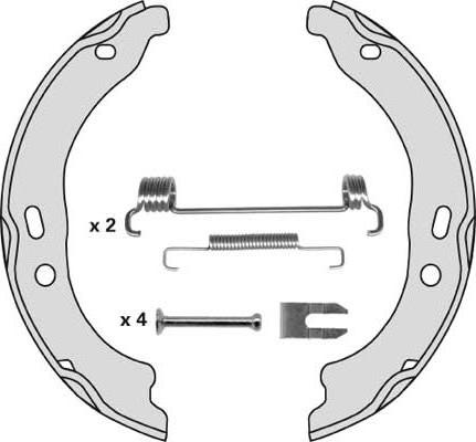 MGA M851R - Комплект спирачна челюст, ръчна спирачка vvparts.bg