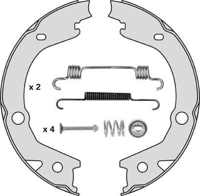 MGA M885R - Комплект спирачна челюст, ръчна спирачка vvparts.bg