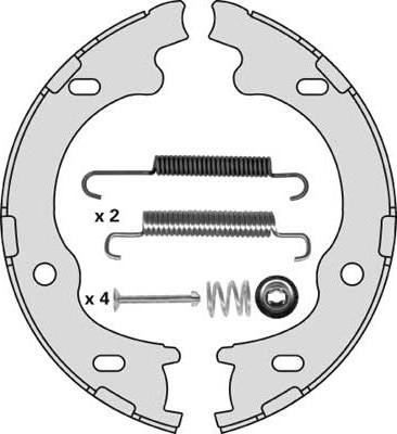 MGA M886R - Комплект спирачна челюст, ръчна спирачка vvparts.bg