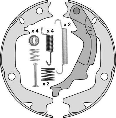 MGA M888R - Комплект спирачна челюст, ръчна спирачка vvparts.bg