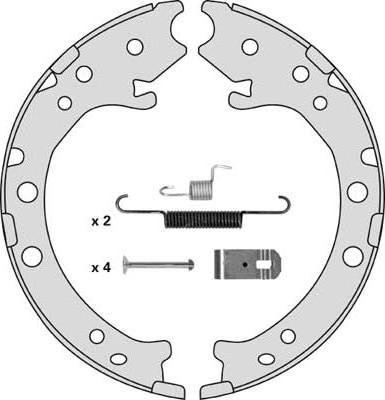 MGA M883R - Комплект спирачна челюст, ръчна спирачка vvparts.bg