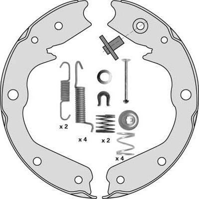 MGA M838R - Комплект спирачна челюст, ръчна спирачка vvparts.bg