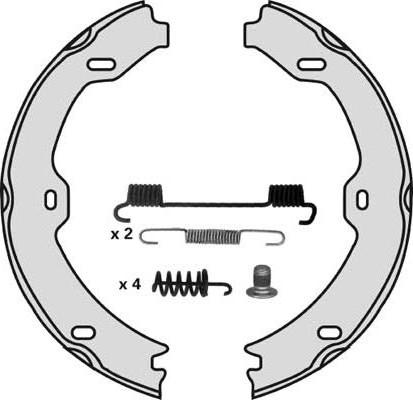 MGA M829R - Комплект спирачна челюст, ръчна спирачка vvparts.bg