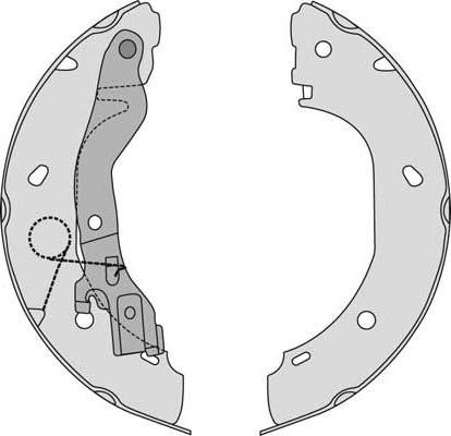 MGA M821 - Комплект спирачна челюст vvparts.bg