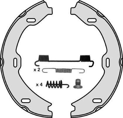 MGA M828R - Комплект спирачна челюст, ръчна спирачка vvparts.bg