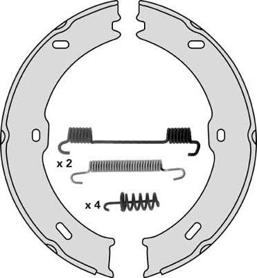 MGA M871R - Комплект спирачна челюст, ръчна спирачка vvparts.bg