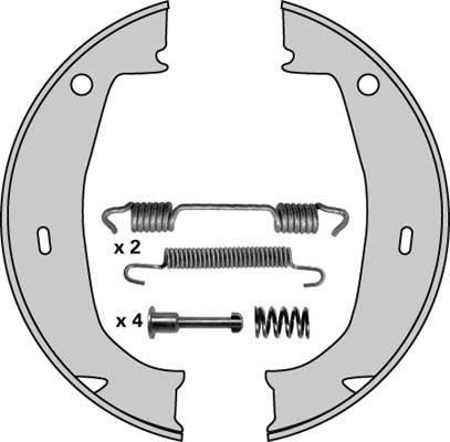 MGA M738R - Комплект спирачна челюст, ръчна спирачка vvparts.bg