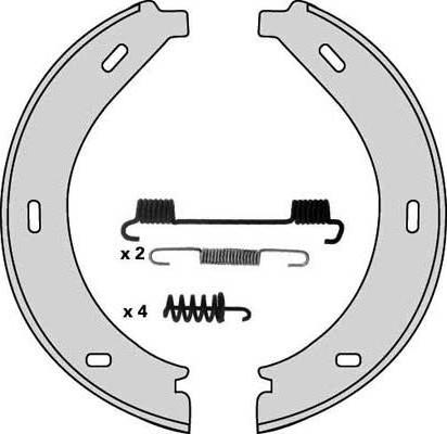 MGA M775R - Комплект спирачна челюст, ръчна спирачка vvparts.bg