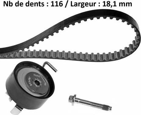 MGA X657H1 - Комплект ангренажен ремък vvparts.bg