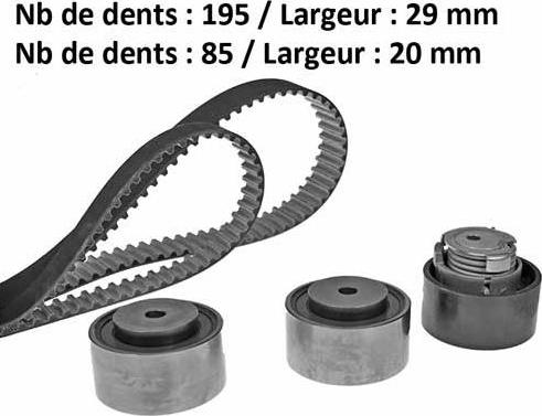 MGA X615H2 - Комплект ангренажен ремък vvparts.bg