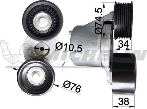 MICHELIN EngineParts SMAMP04415 - Ремъчен обтегач, пистов ремък vvparts.bg