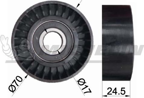 MICHELIN EngineParts SMAMP04040 - Паразитна / водеща ролка, пистов ремък vvparts.bg