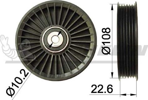 MICHELIN EngineParts SMAMP04088 - Паразитна / водеща ролка, пистов ремък vvparts.bg