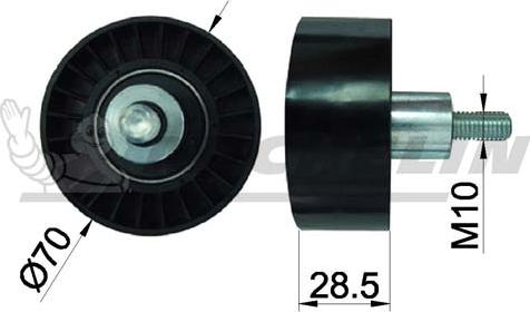 MICHELIN EngineParts SMAMP04130 - Паразитна / водеща ролка, зъбен ремък vvparts.bg