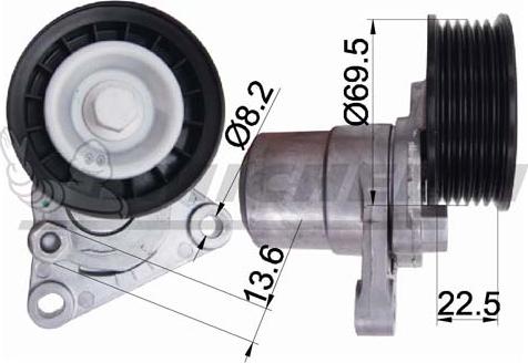 MICHELIN EngineParts SMAMP06008 - Паразитна / водеща ролка, пистов ремък vvparts.bg