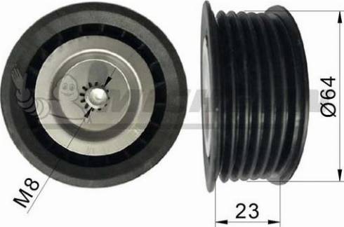 MICHELIN EngineParts SMAMP01092 - Паразитна / водеща ролка, пистов ремък vvparts.bg