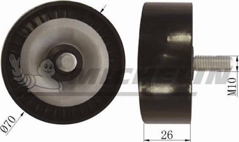 MICHELIN EngineParts SMAMP01345 - Паразитна / водеща ролка, пистов ремък vvparts.bg