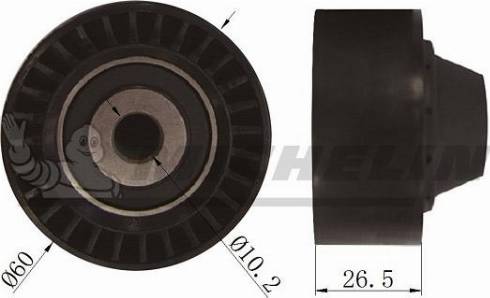 MICHELIN EngineParts SMAMP03026 - Паразитна / водеща ролка, пистов ремък vvparts.bg