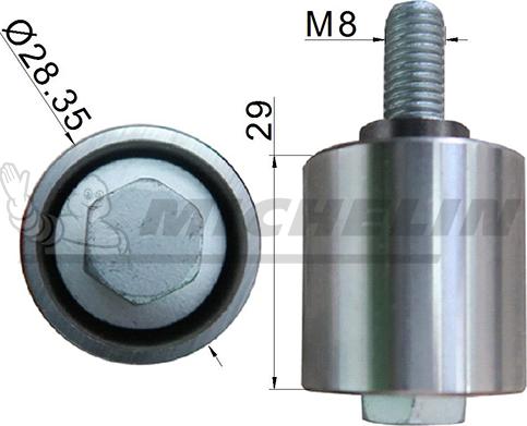 MICHELIN EngineParts SMAMP03169 - Паразитна / водеща ролка, зъбен ремък vvparts.bg