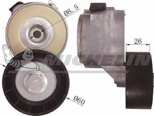 MICHELIN EngineParts SMAMP03357 - Ремъчен обтегач, пистов ремък vvparts.bg