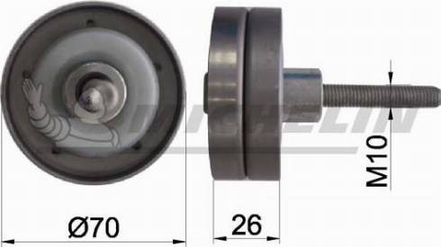 MICHELIN EngineParts SMAMP02411 - Паразитна / водеща ролка, пистов ремък vvparts.bg