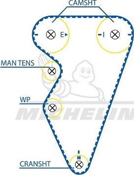 MICHELIN EngineParts SMATB0409 - Ангренажен ремък vvparts.bg