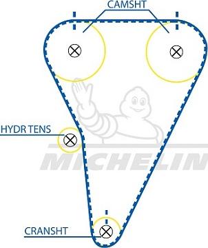 MICHELIN EngineParts SMATB0413 - Ангренажен ремък vvparts.bg